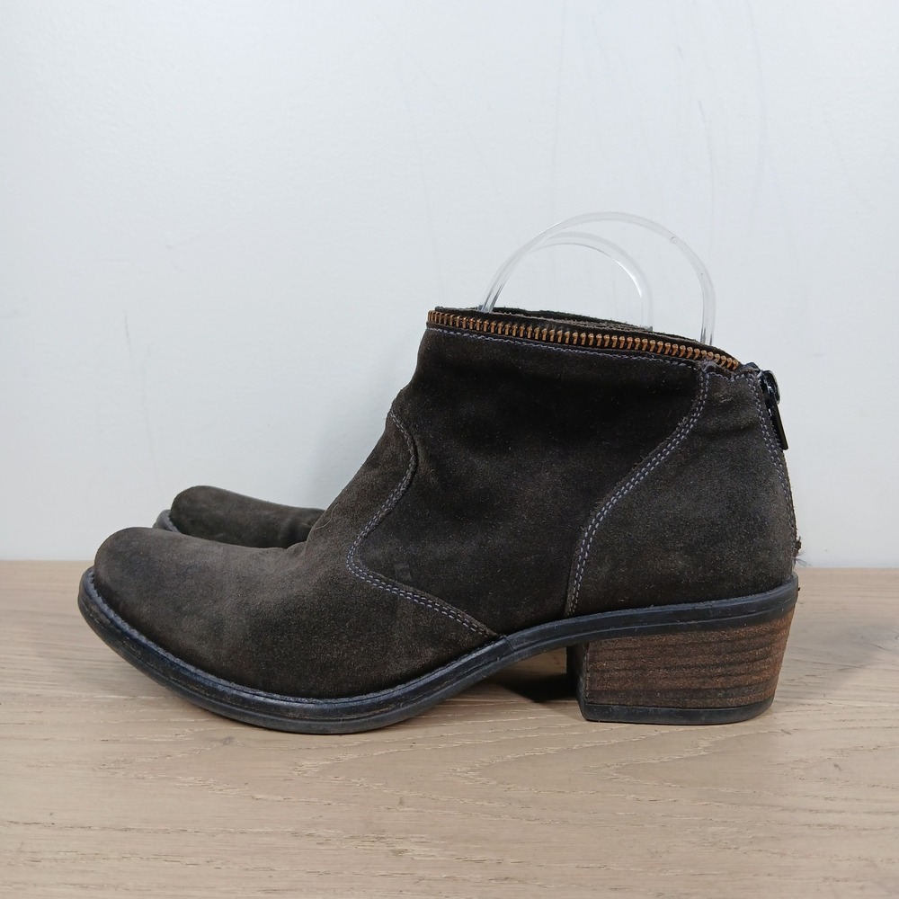 Kanna Boots Women 8 Brown Leather Suede Ankle Comfort Minimalist Casual Boho